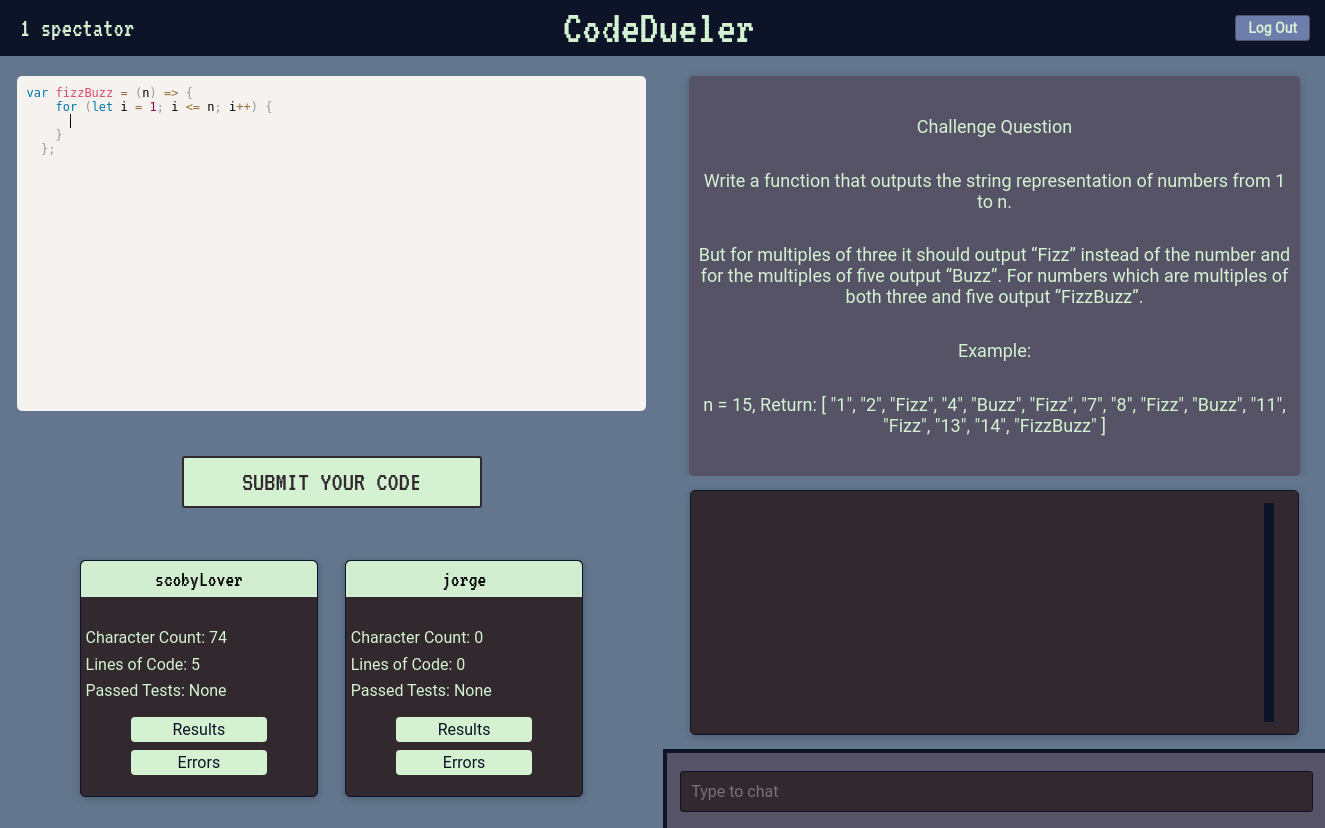 CodeDueler Player View